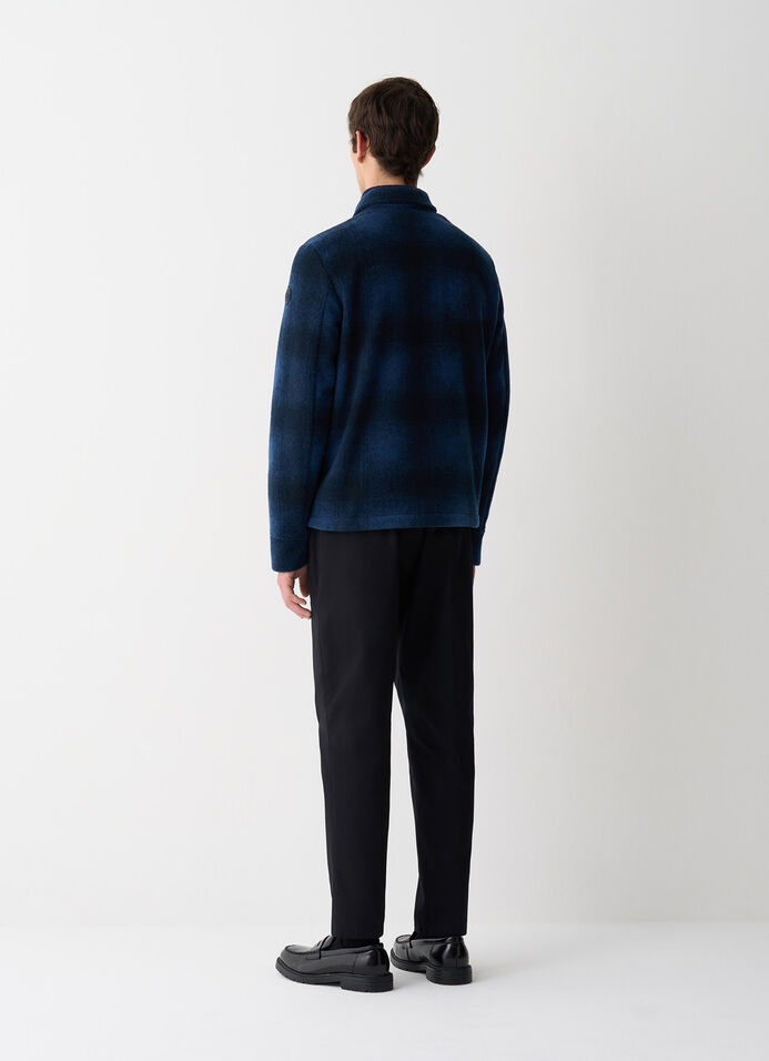 COLMAR Men's Checkmate Knit Zip Sweater in Navy Blue/Admiral