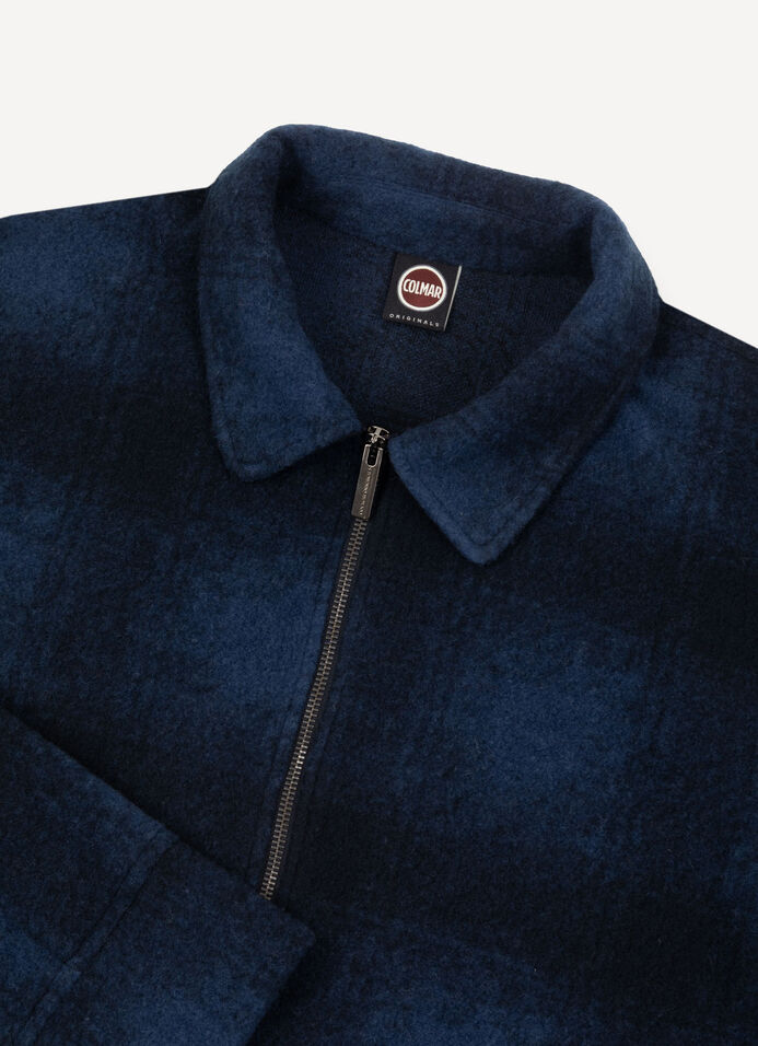 COLMAR Men's Checkmate Knit Zip Sweater in Navy Blue/Admiral