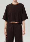 Citizens of Humanity Crop Cape Tee in Chocolate