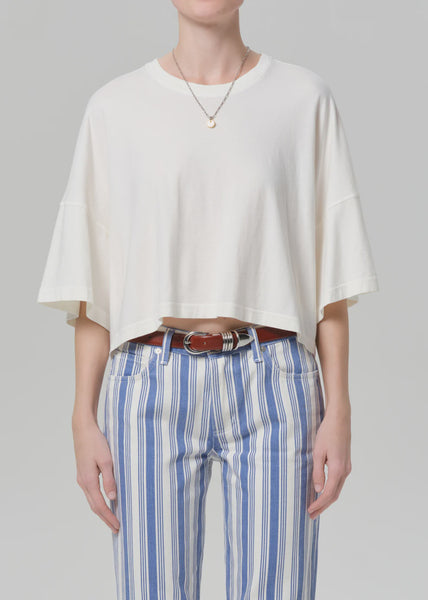 Citizens of Humanity Crop Cape Tee in Pashmina