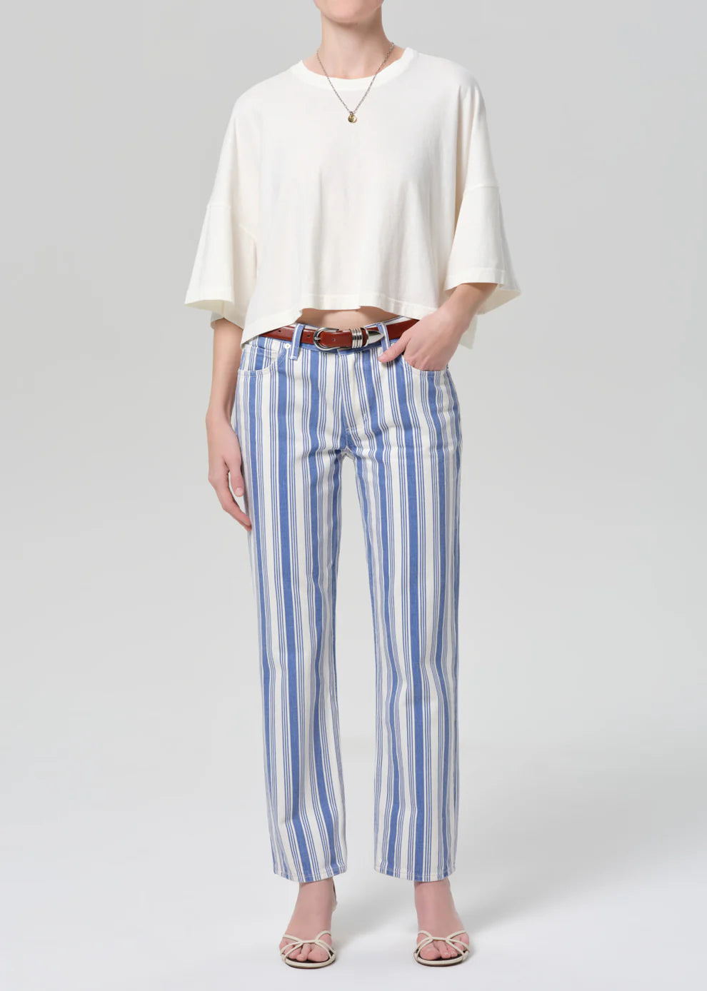 Citizens of Humanity Crop Cape Tee in Pashmina