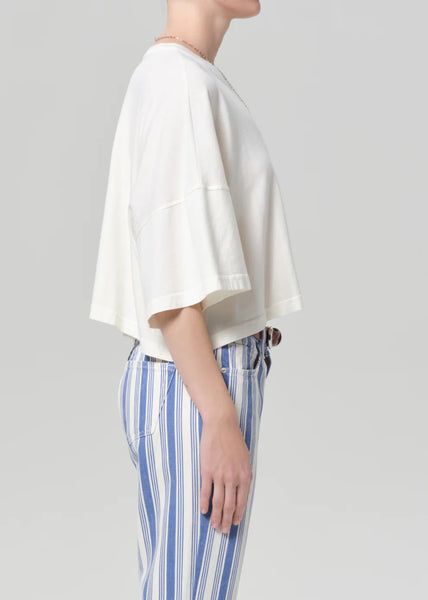 Citizens of Humanity Crop Cape Tee in Pashmina