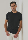 Patrick Assaraf Pima Cotton Stretch S/S Crew -  Midnight