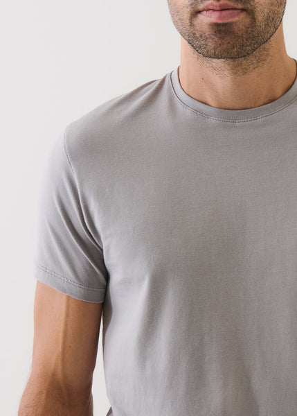 Patrick Assaraf Pima Cotton Stretch S/S Crew - Smog