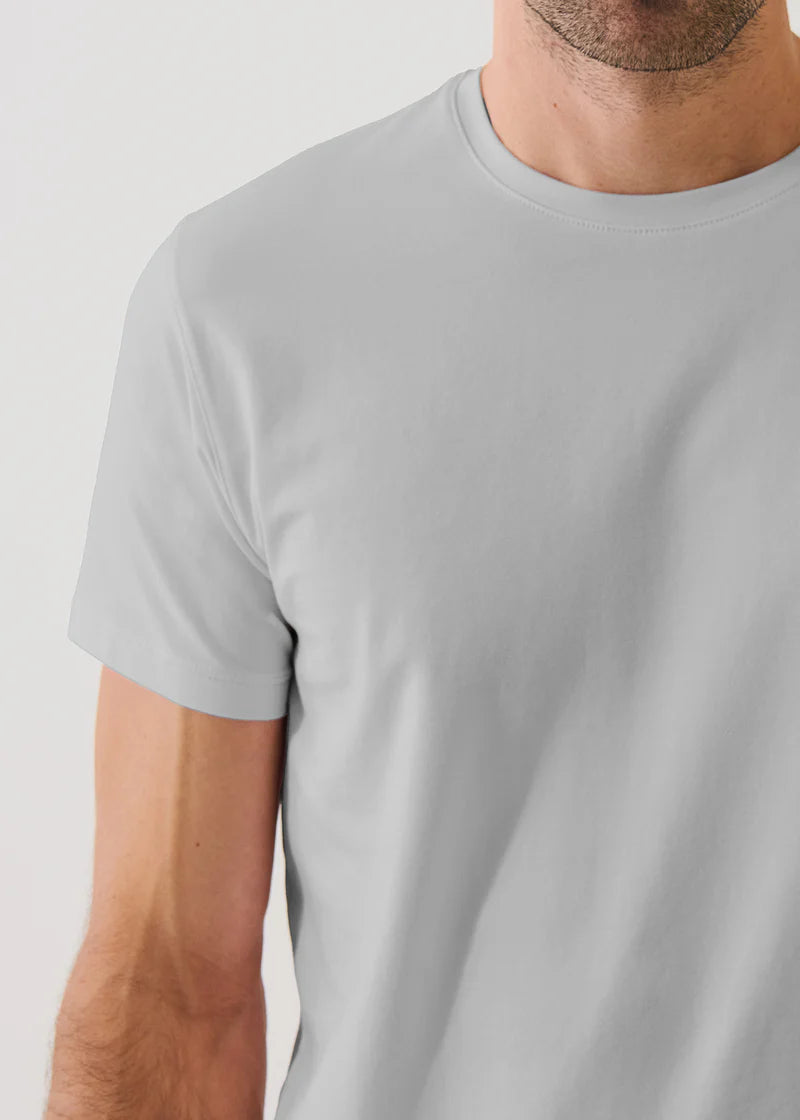 Patrick Assaraf Pima Cotton Stretch S/S Crew - Mellow Grey