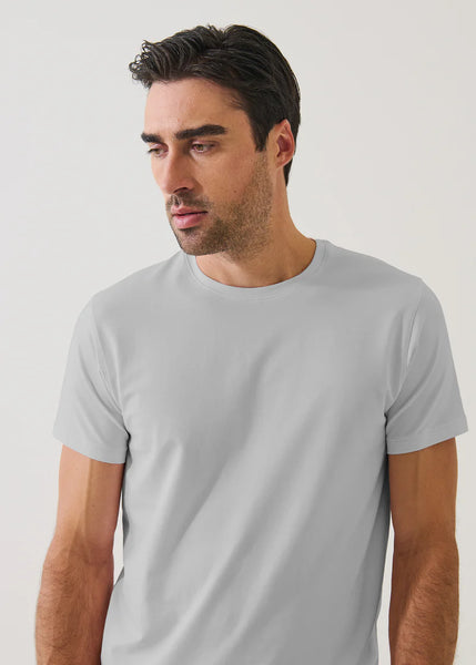 Patrick Assaraf Pima Cotton Stretch S/S Crew - Mellow Grey