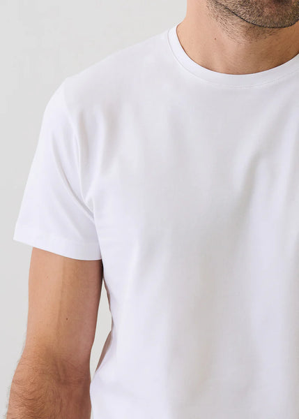 Patrick Assaraf Pima Cotton Stretch S/S Crew - White