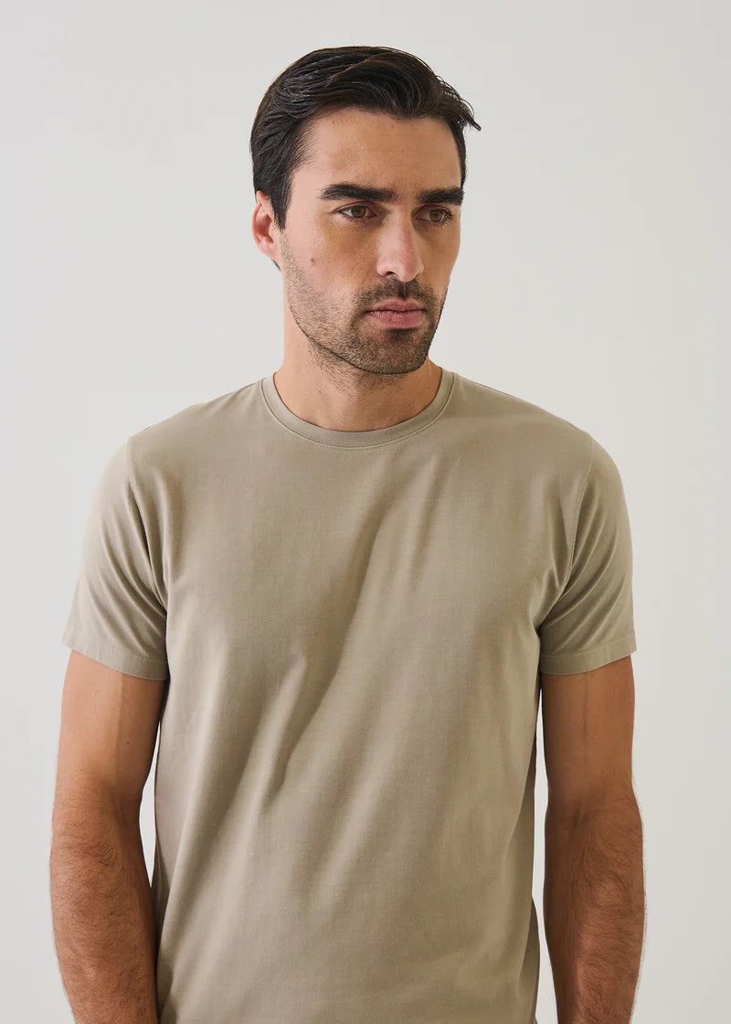 Patrick Assaraf Pima Cotton Stretch S/S Crew - Dune