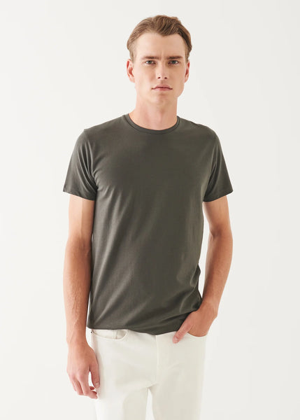 Patrick Assaraf Pima Cotton Stretch S/S Crew - Thyme