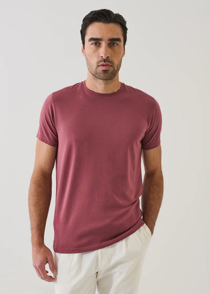 Patrick Assaraf Pima Cotton Stretch S/S Crew - Spiced Potpourri