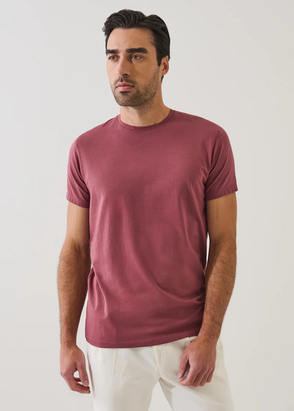 Patrick Assaraf Pima Cotton Stretch S/S Crew - Spiced Potpourri