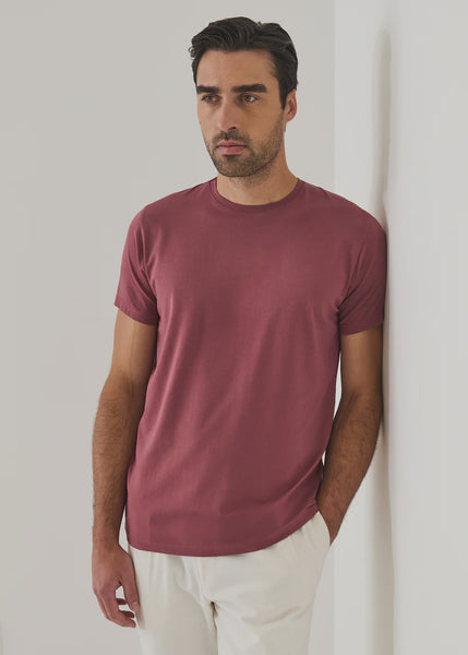 Patrick Assaraf Pima Cotton Stretch S/S Crew - Spiced Potpourri