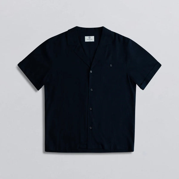 Champlain Linen Cuban Shirt - Navy