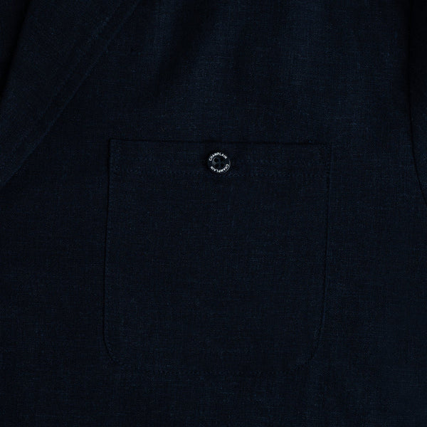 Champlain Linen Cuban Shirt - Navy