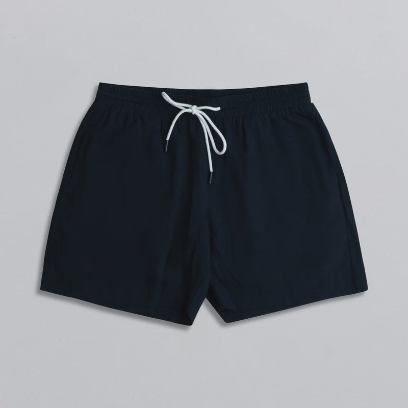 Champlain Linen Drawstring Shorts - Navy