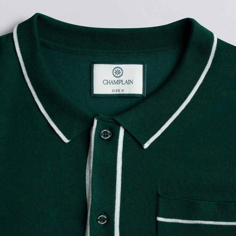 Champlain Button Down SS Polo - Green