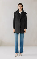 Soia&Kyo Abbi Wool Coat with Removable Bib in Black