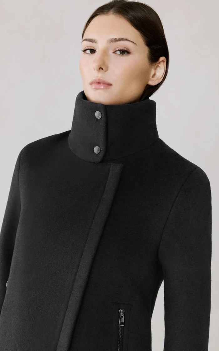 Soia&Kyo Abbi Wool Coat with Removable Bib in Black