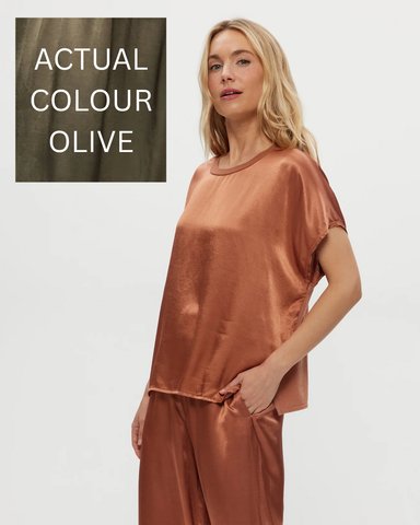 michael stars Flow top in olive
