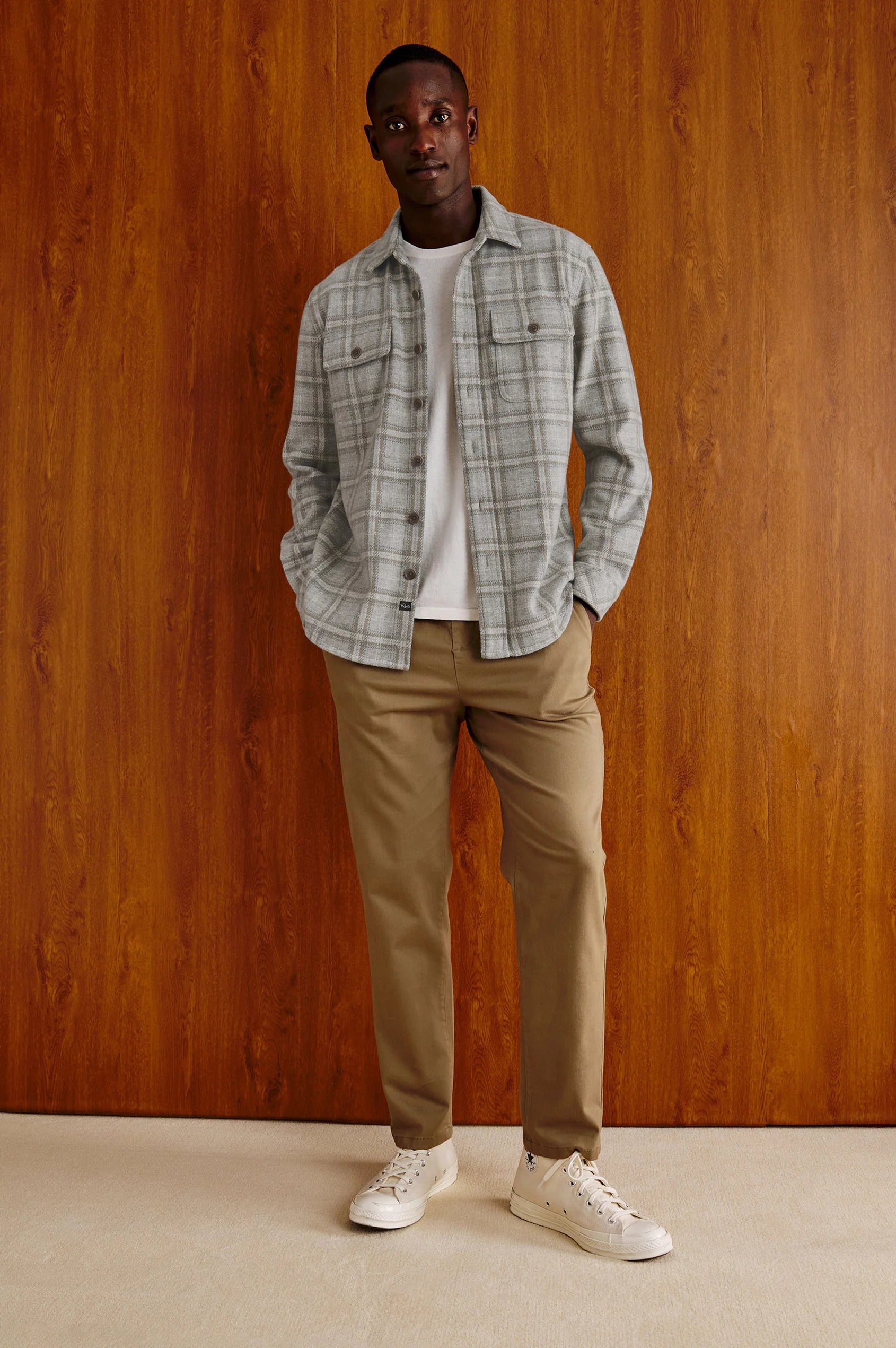 Rails Men's Alder Flannel Shirt - Quarry Mist Heather