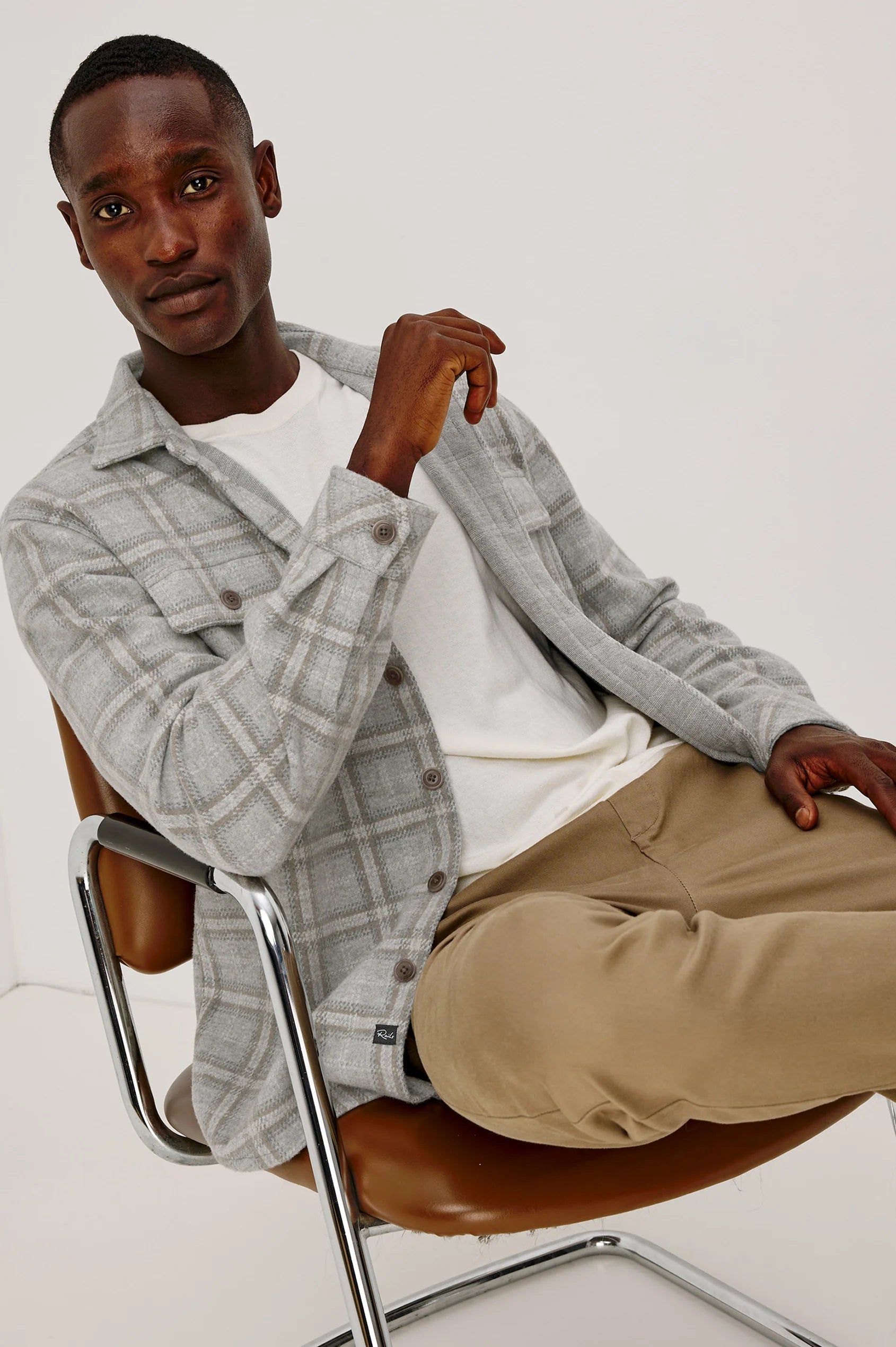Rails Men's Alder Flannel Shirt - Quarry Mist Heather