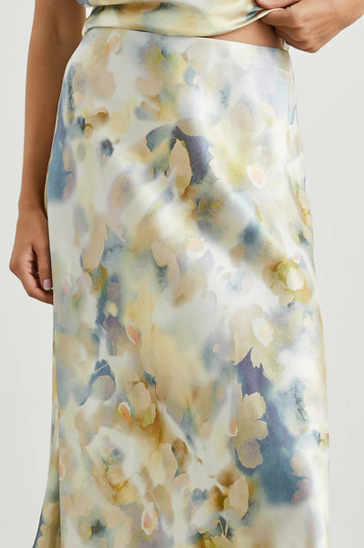 Rails Anya Satin Crepe Skirt in Diffused Blossom