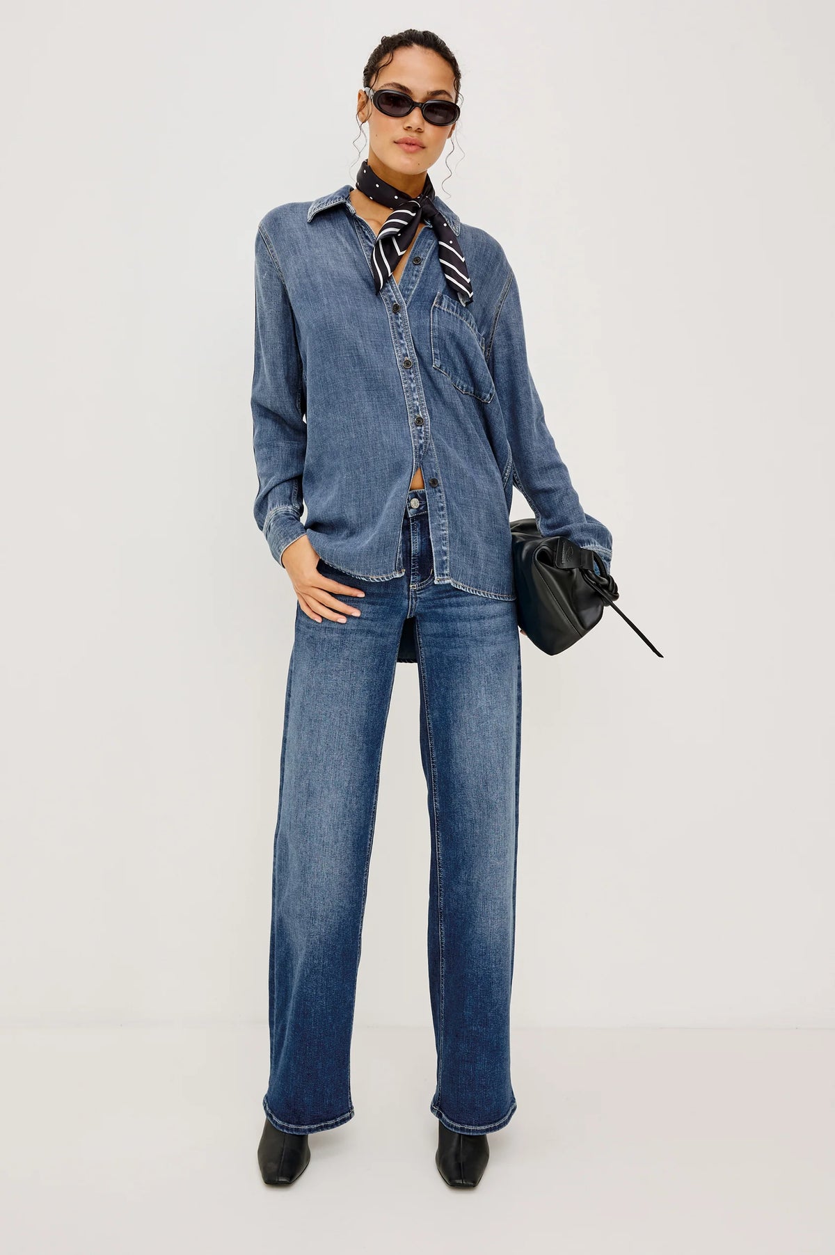 Rails Atticus Denim Shirt in Antique Blue
