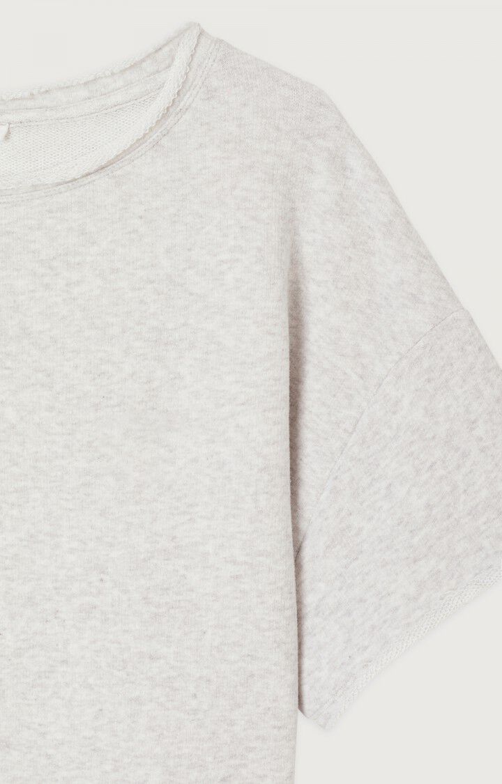 American Vintage ATUBAY  Short Sleeve Sweatshirt in Arctic Melange