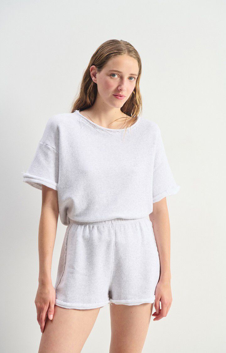 American Vintage ATUBAY  Short Sleeve Sweatshirt in Arctic Melange