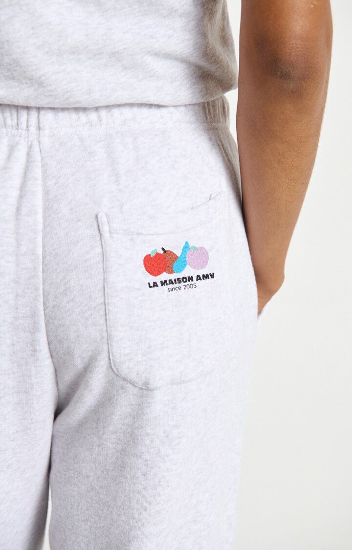 American Vintage ATUBAY Crop Sweatpant in Arctic Melange