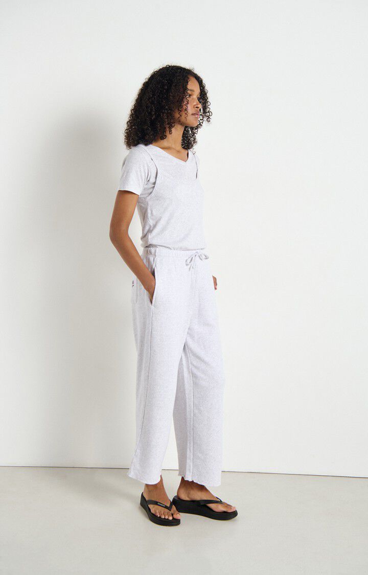 American Vintage ATUBAY Crop Sweatpant in Arctic Melange