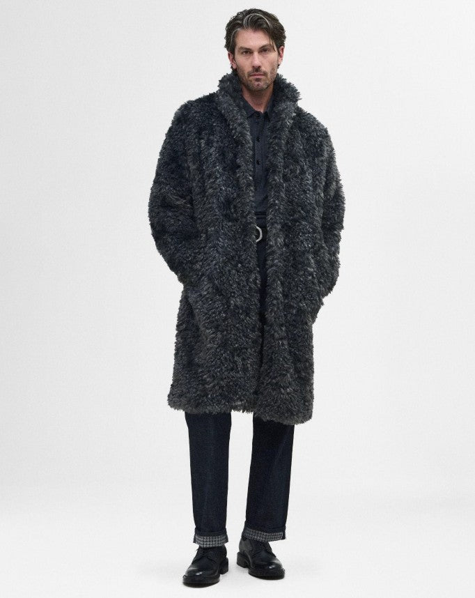 John Varvatos Ace Faux Fur Coat - Sting Ray