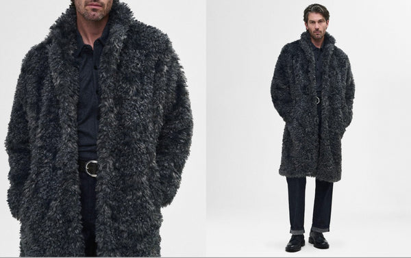 John Varvatos Ace Faux Fur Coat - Sting Ray