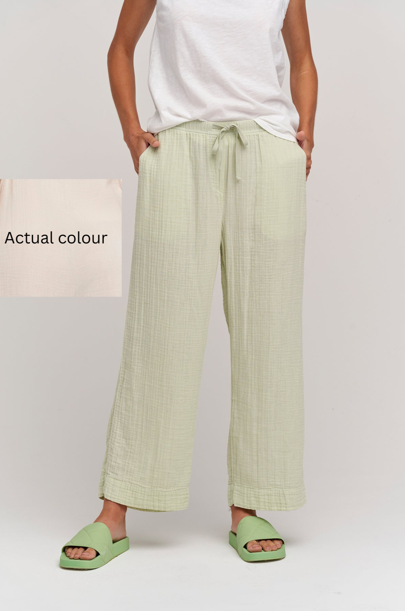 Velvet Franny Cotton Gauze Pant in Sandstone