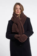 RINO & PELLE Aleida Teddy Gloves in Coffee Roast