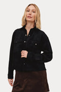 Bella Dahl Seamed Pocket Shacket in Black