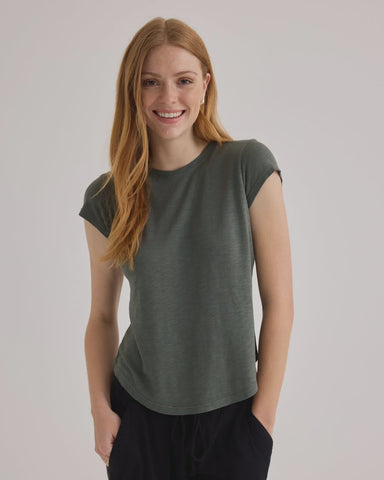 Bella Dahl Baby Crew Tee - Fern Wood