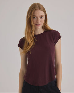 Bella Dahl Baby Crew Tee - Pinot Noir
