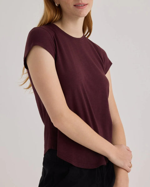 Bella Dahl Baby Crew Tee - Pinot Noir