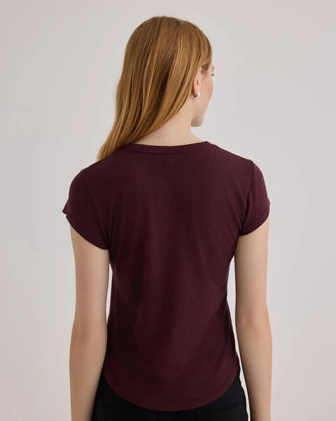 Bella Dahl Baby Crew Tee - Pinot Noir