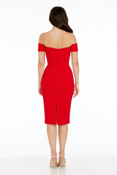 Dress The Population Bailey Dress in Rouge