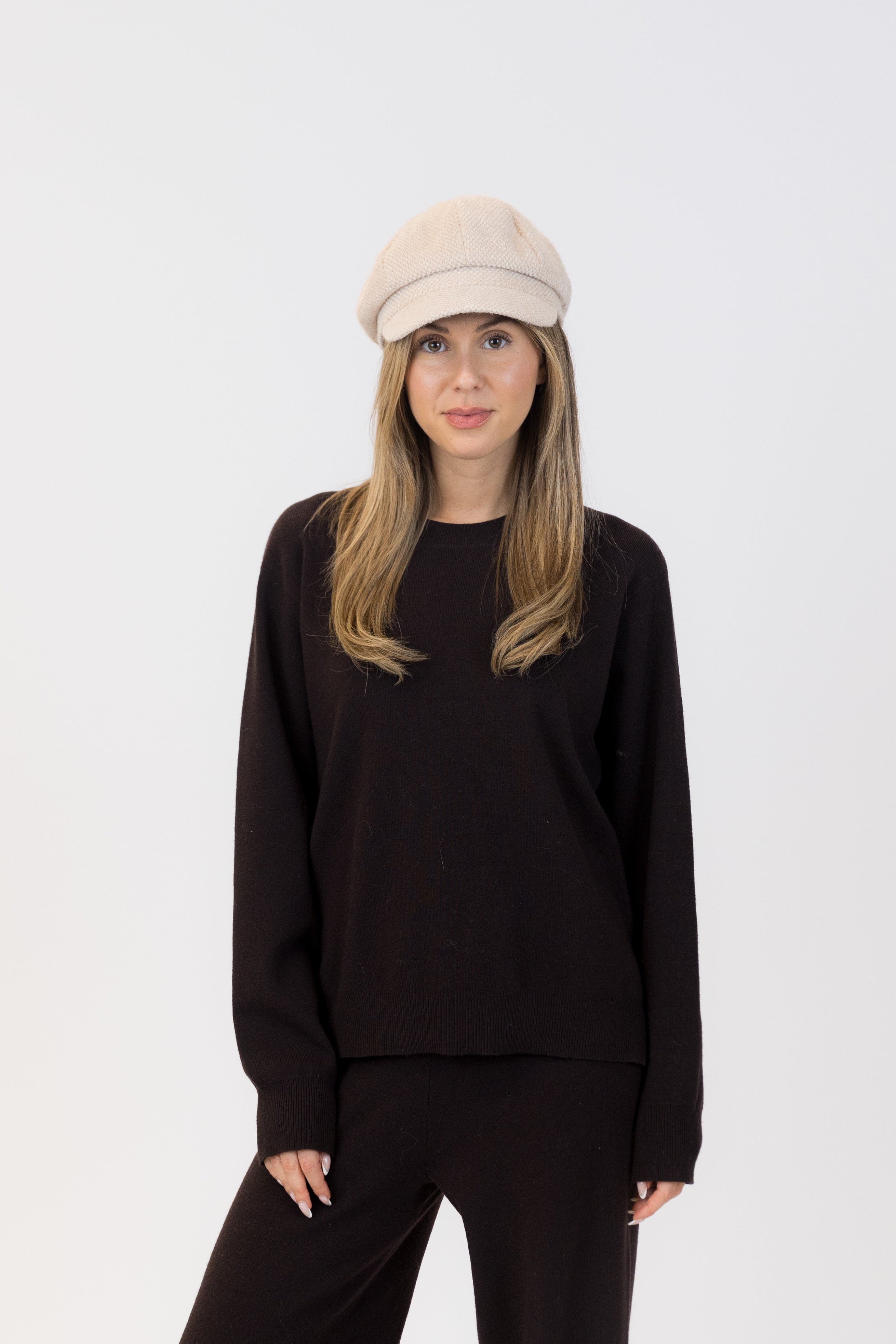 Lyla & Luxe Baker Boy Hat in Camel