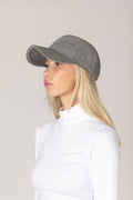 Lyla & Luxe Felt Baseball Hat in Grey