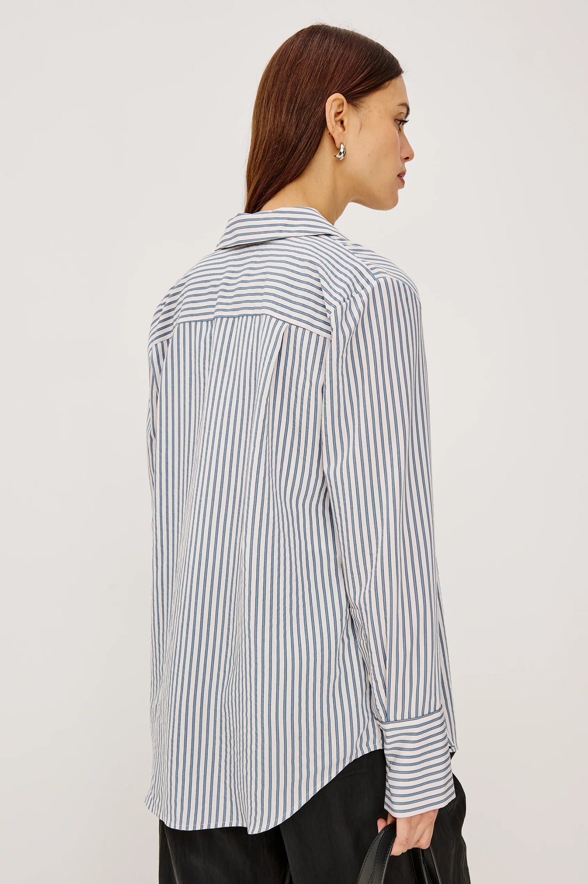 Rails Beck Stripe Shirt in Ivory Steel Blue