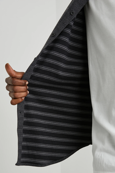 Rails Men's Berkeley Shirt - Black Charcoal Stripe