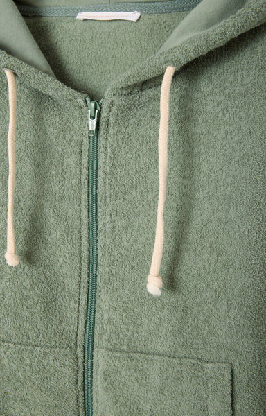 American Vintage BOBYPARK Zip-Up Hoodie in Clay
