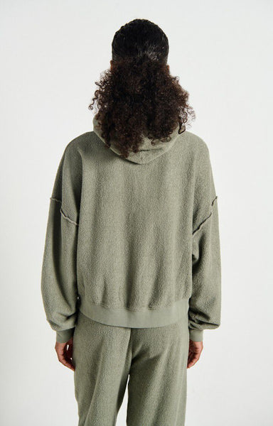 American Vintage BOBYPARK Zip-Up Hoodie in Clay