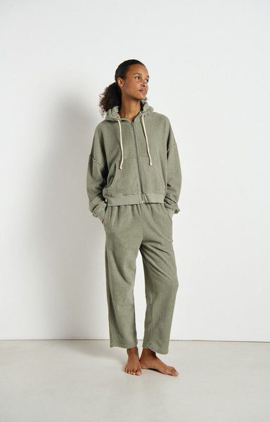 American Vintage BOBYPARK Zip-Up Hoodie in Clay