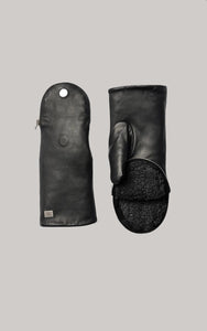 Soia&Kyo Betrice-N Faux Fur Lined Mittens in Black