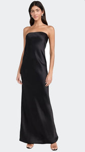 Norma Kamali Bias Strapless Gown in Black